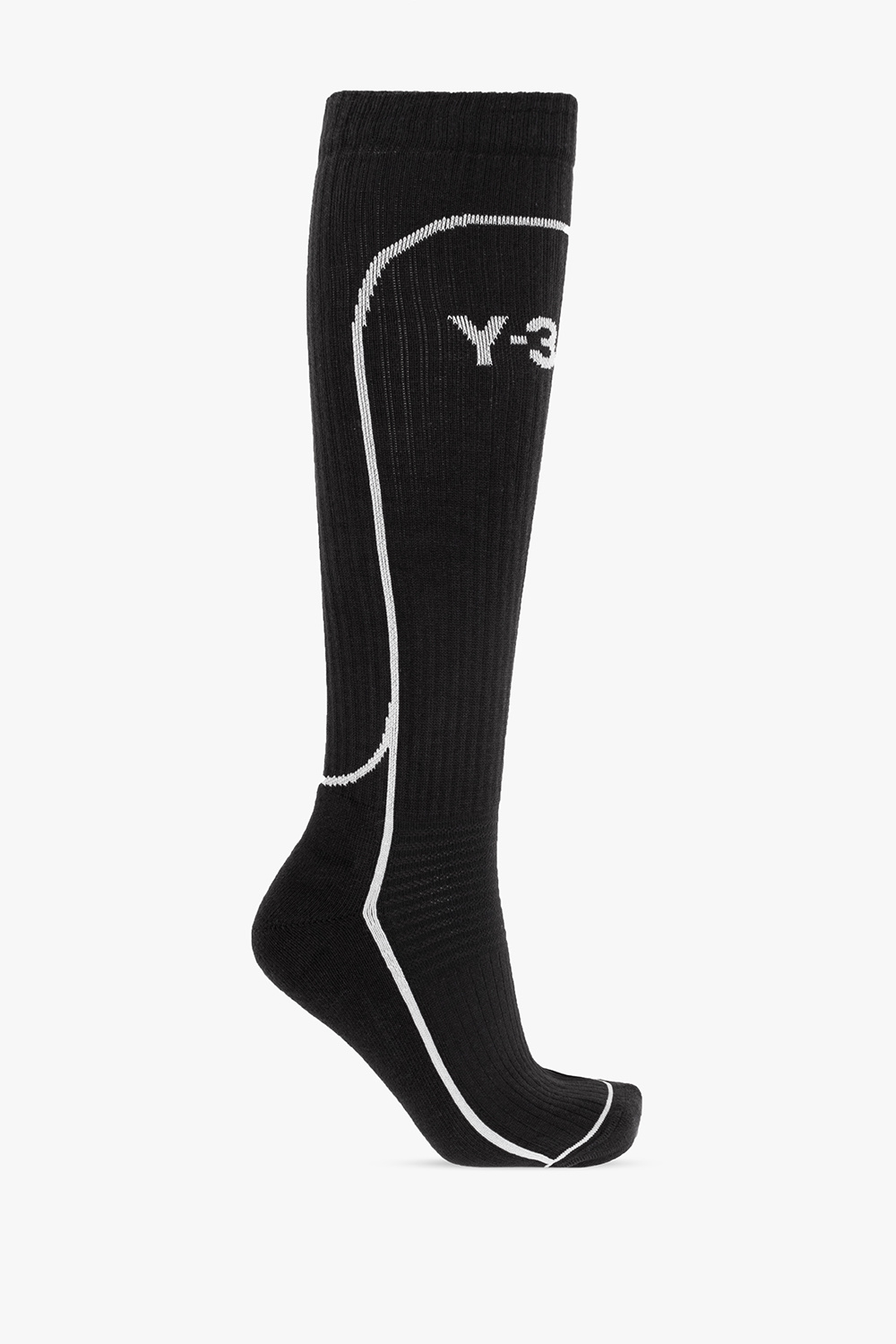 Womens Clothing Hosiery Socks Yohji Yamamoto Lace Logo-print Socks in Black 