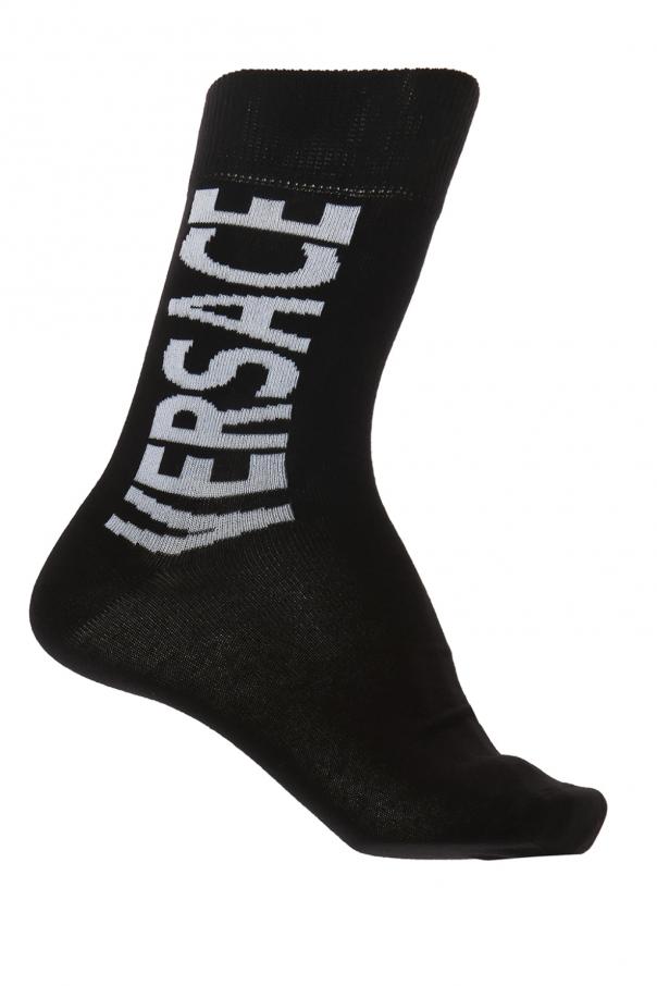 Versace Logo-embroidered socks