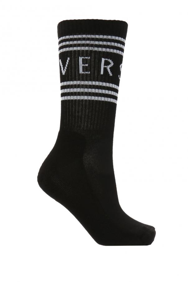 Versace Logo-embroidered socks