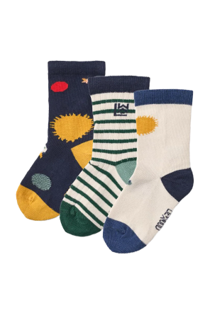 Three-pack of patterned socks