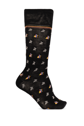 Socks with a rabbit pattern