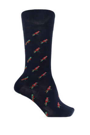 Socks with a bird motif