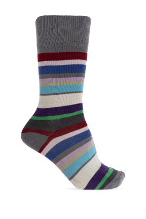 Socks with a striped pattern