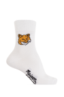 Maison Kitsuné WHITE Socks with logo