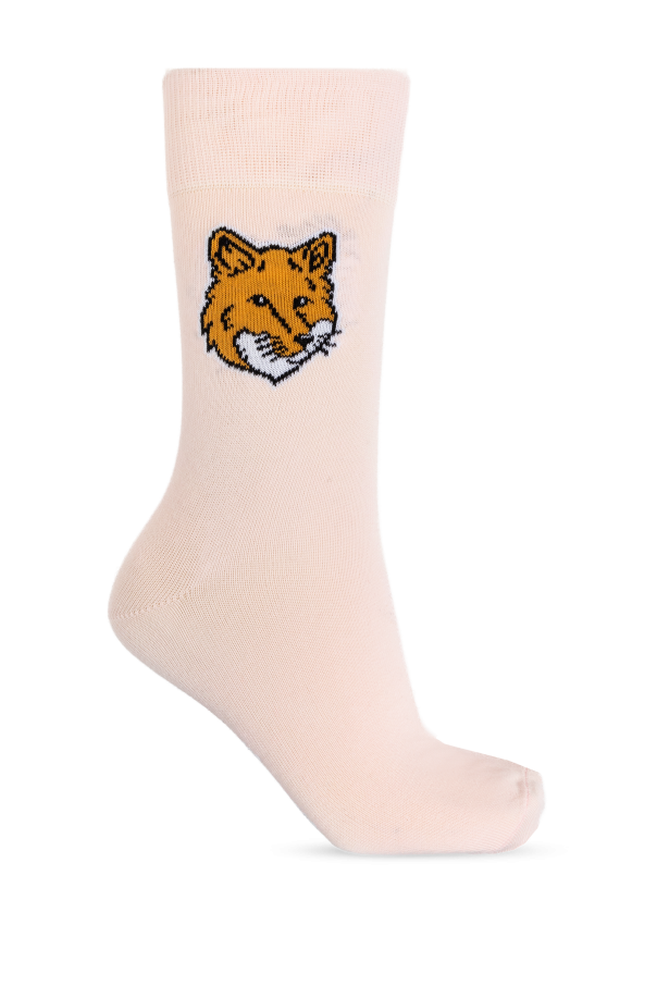 Maison Kitsuné Cotton socks with logo