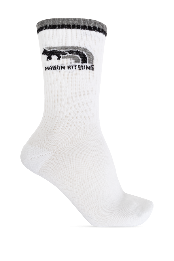 Maison Kitsuné Cotton socks with logo