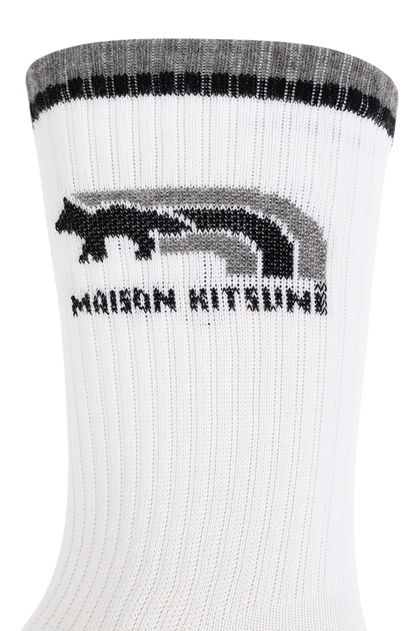 Maison Kitsuné Cotton socks with logo