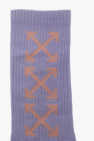 Off-White Kids PURPLE Socks with logo