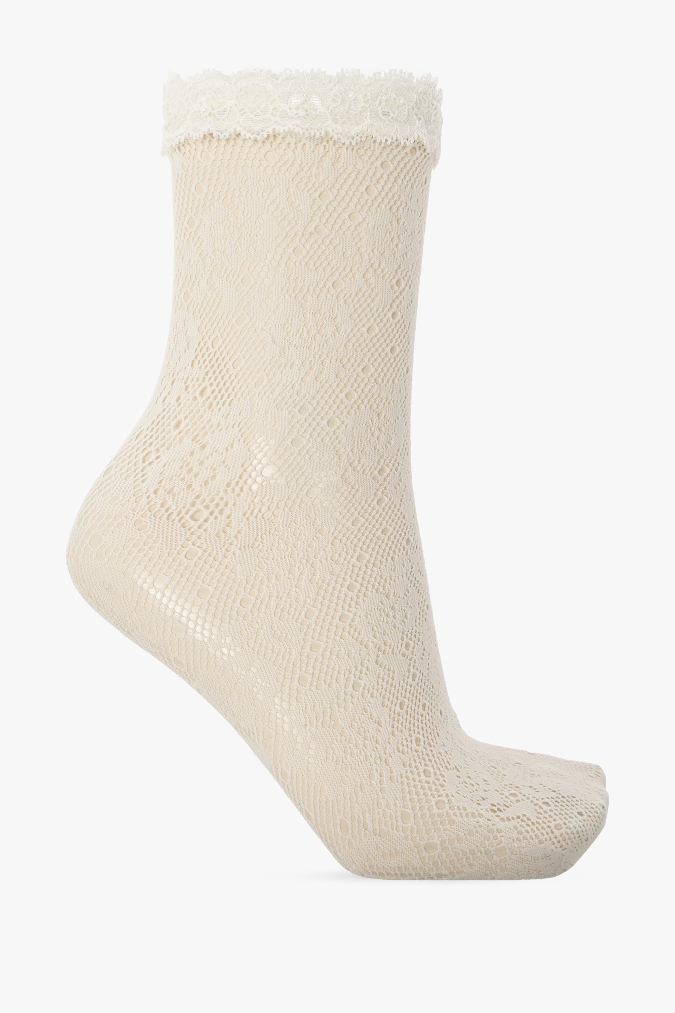 Cream lace socks