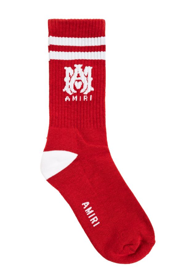 Amiri Kids RED Socks with logo
