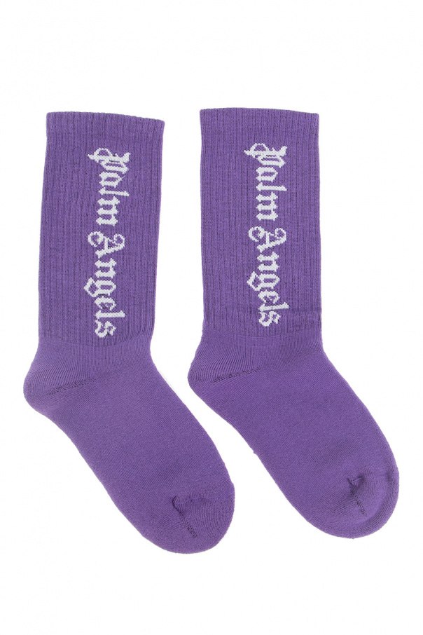 Palm Angels Kids Socks with logo