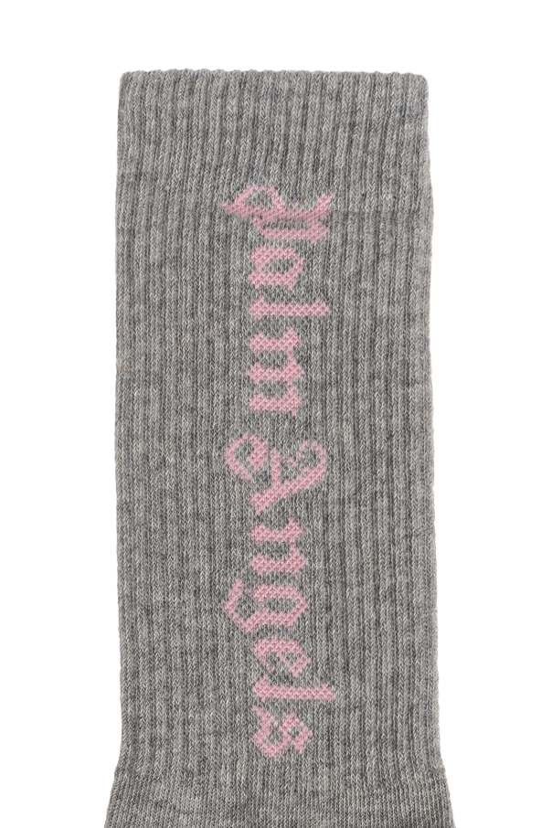 Palm Angels Kids Cotton socks with logo