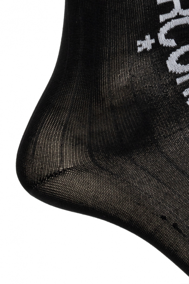 Comme des Garçons Homme Plus Logo-embroidered over-the-knee socks