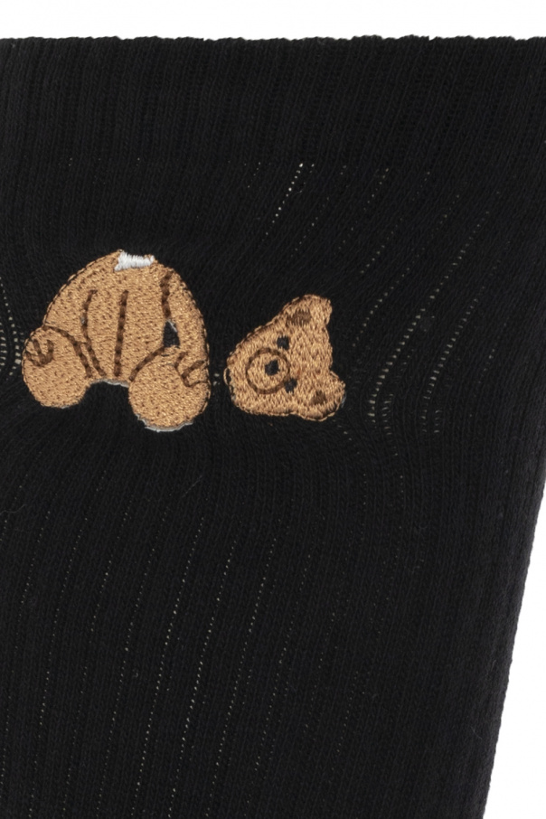 Palm Angels Socks with teddy bear patch