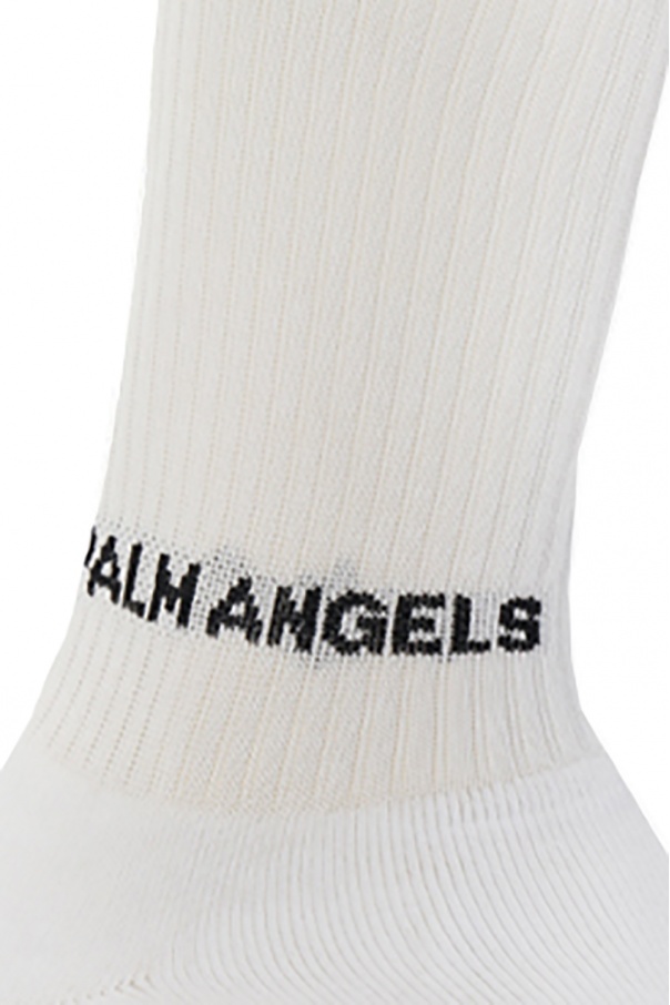 Palm Angels Logo-embroidered socks