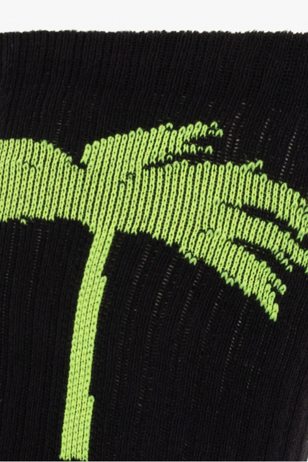 Palm Angels Socks with palm tree motif