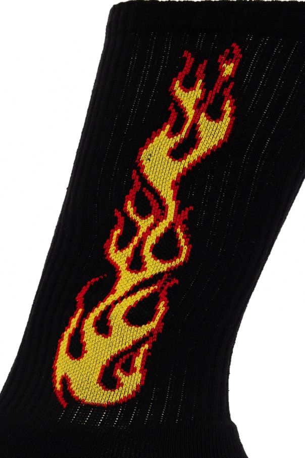 Black Socks with logo Palm Angels - Vitkac GB