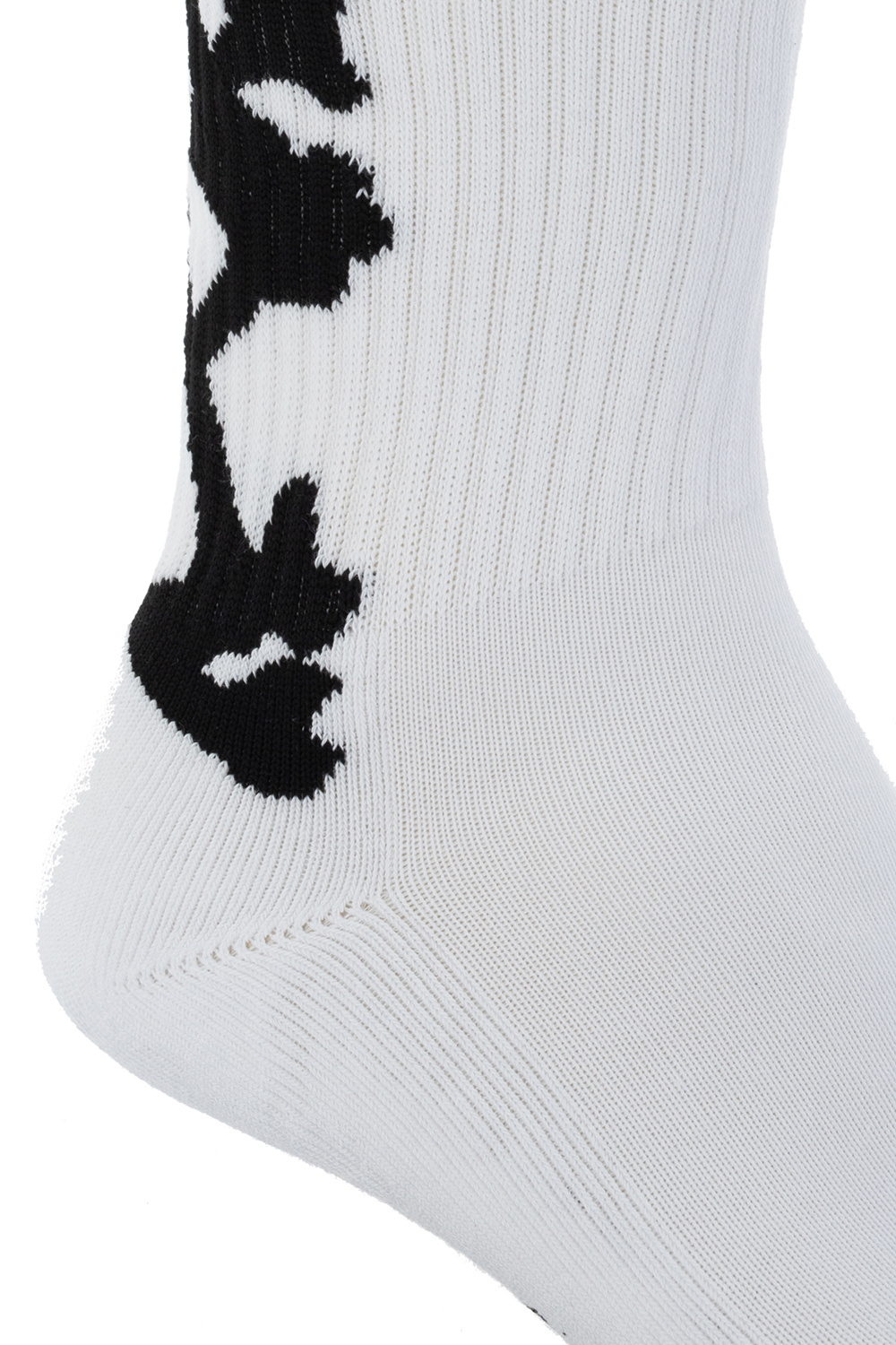 Amiri Ribbed Monogram Socks in White for Men