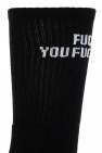R13 BLACK Socks with logo