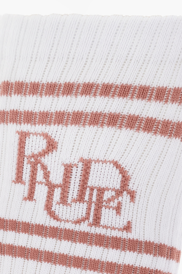 Rhude WHITE Socks with logo