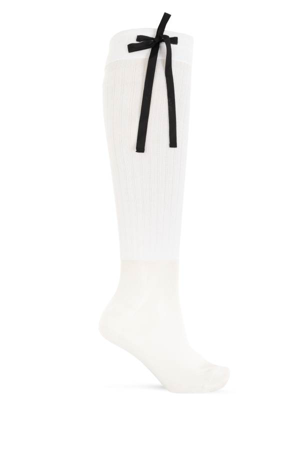 Maison Margiela Long socks with a bow