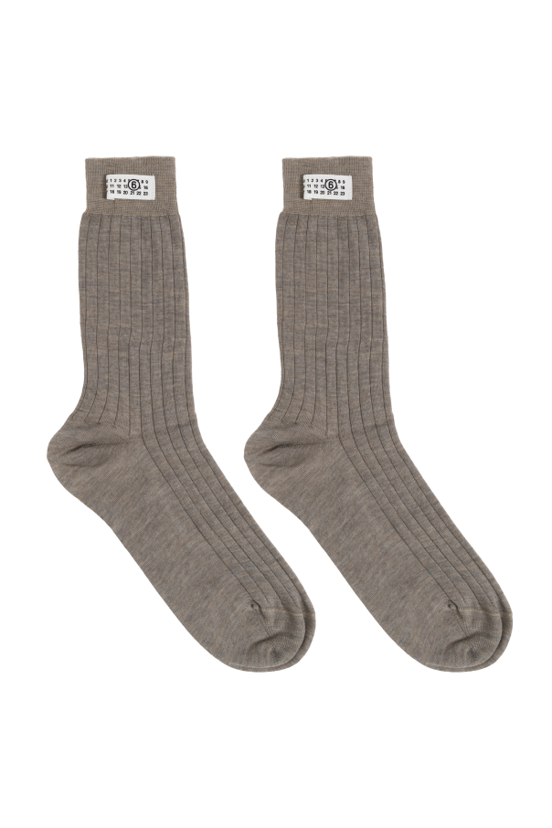 MM6 Maison Margiela Wool socks with logo patch
