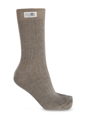 Calcetines de lana con parche con logo