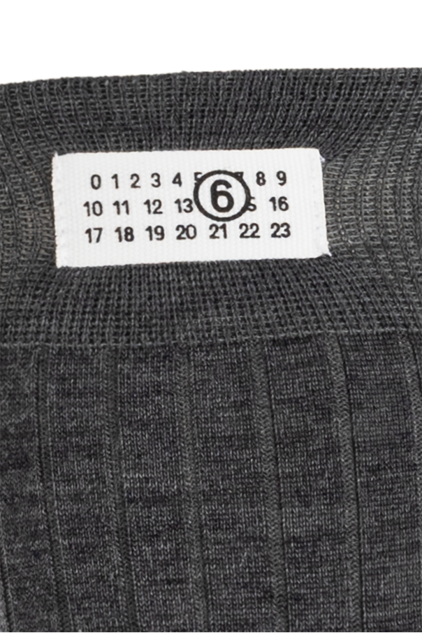 MM6 Maison Margiela Wool socks with logo patch
