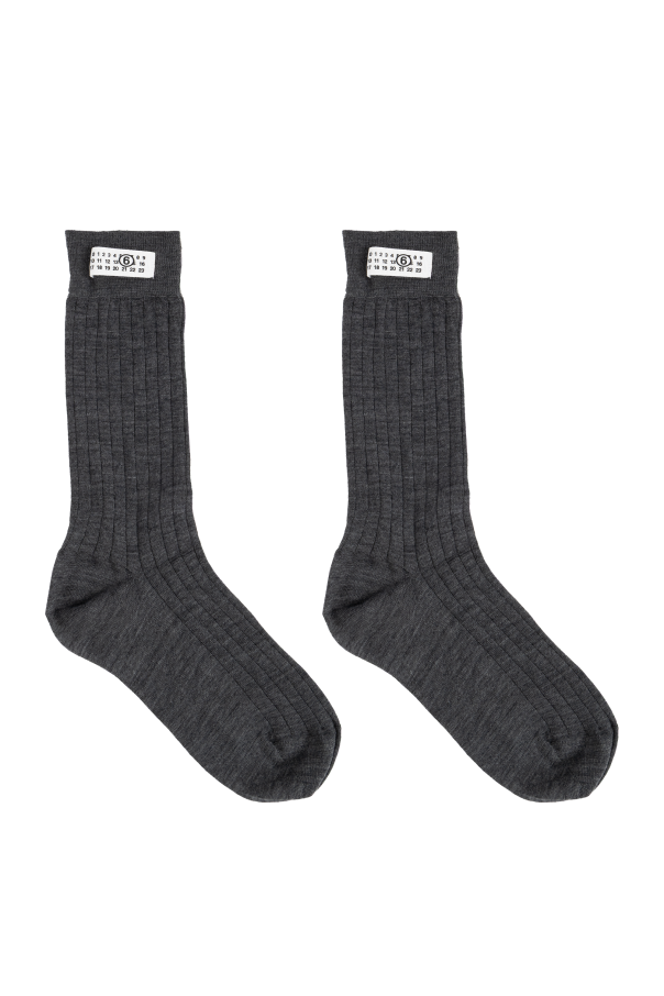 MM6 Maison Margiela Wool socks with logo patch