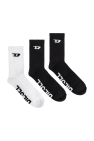 Diesel WHITE Three-pack socks SKM-D-CREW-SPORT-SOCKS
