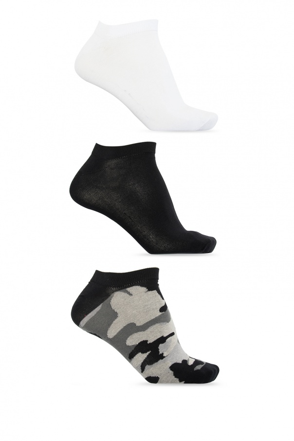 Diesel Branded low-cut socks three-pack