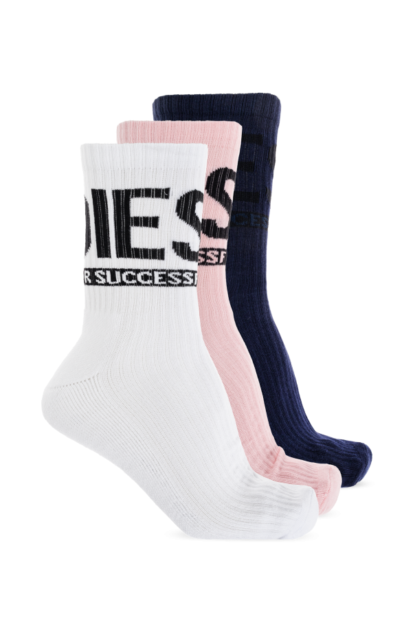 3-pack of socks with logo od Diesel