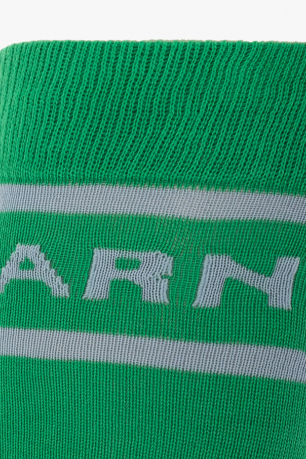 Marni Marni Kids Leggings mit Logo-Bund Weiß