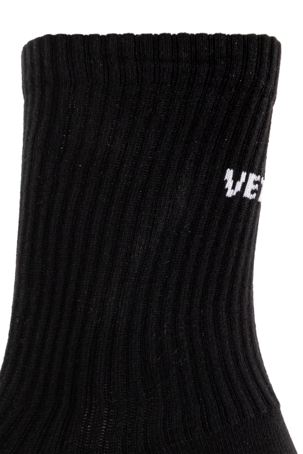 VETEMENTS Meias de algodão com logótipo