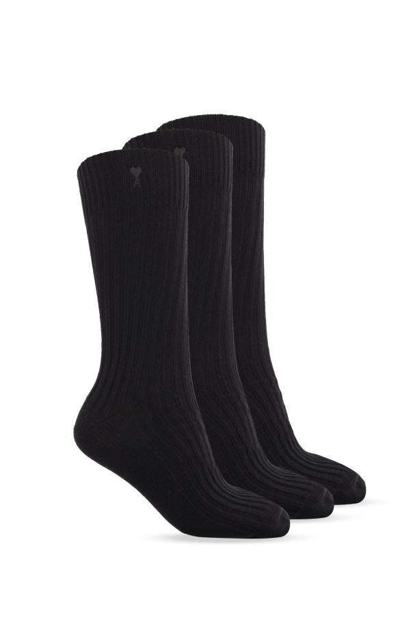 Three-pack of socks with embroidered logo, zdjęcie 1 Three-pack of socks with embroidered logo od Ami Alexandre Mattiussi