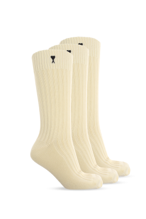 Three-pack of socks with embroidered logo