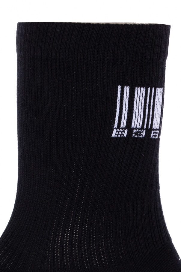 VTMNTS Socks with barcode embroidery