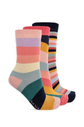 Paquete de tres calcetines de algodón con hilo de lúrex od Paul Smith