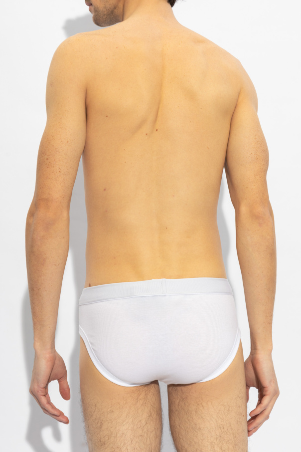 Versace Ribbed briefs with logo