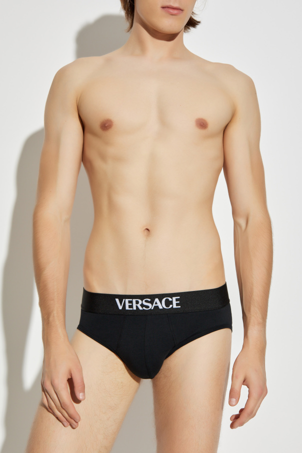 Versace 2-pack of cotton briefs with logo