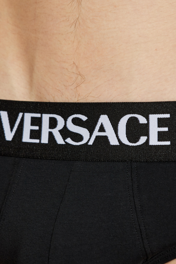 Versace 2-pack of cotton briefs with logo