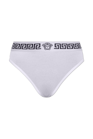 High-waisted cotton briefs