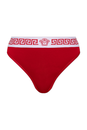 High-waisted cotton briefs