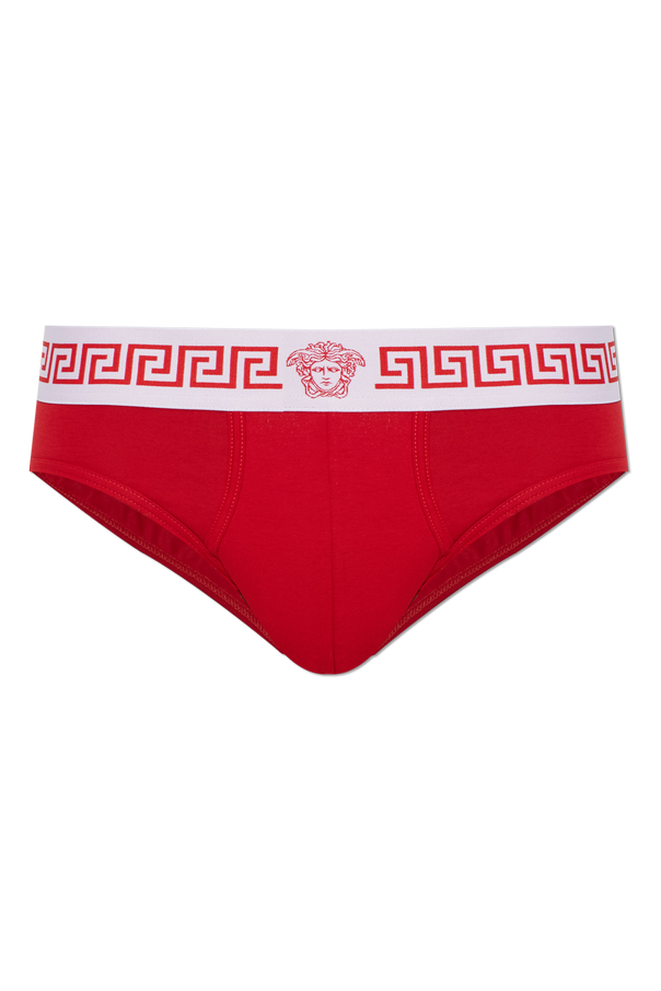Cotton briefs with logo od Versace