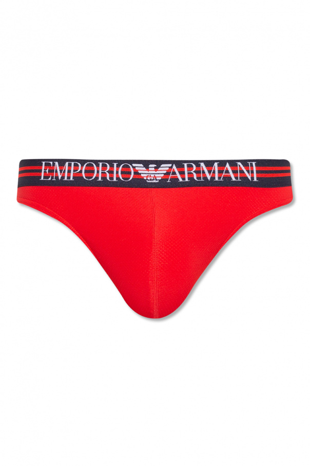 Multicoloured logo waistband microfibre boxer briefs | EMPORIO ARMANI Man
