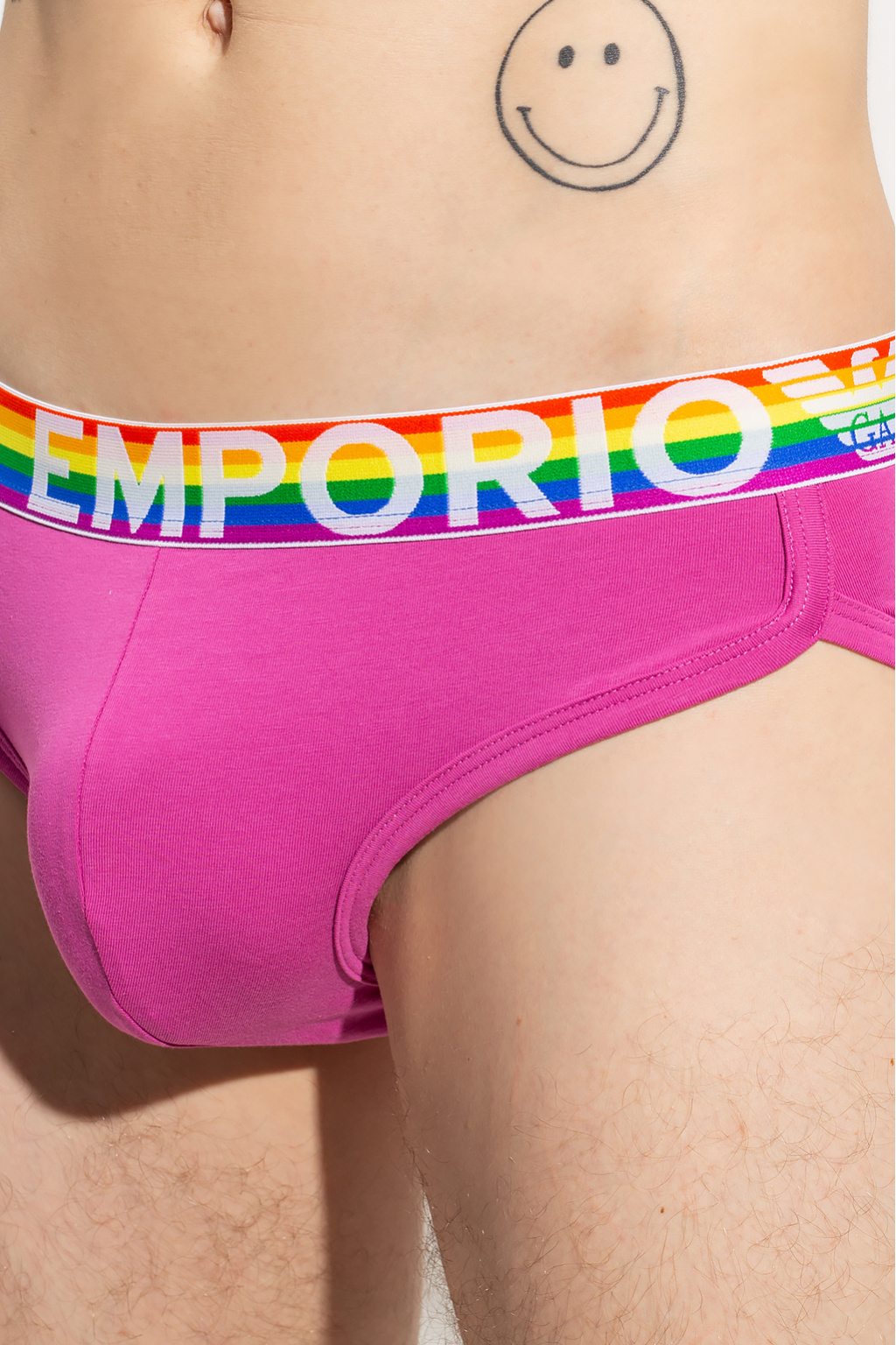 Emporio suede armani Briefs with logo