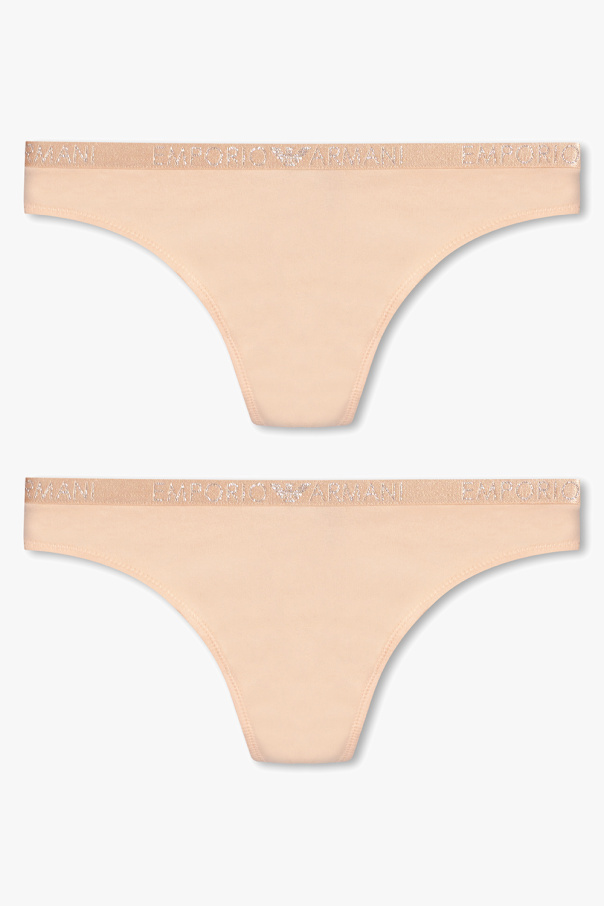 Emporio Armani shoes Branded thong two-pack