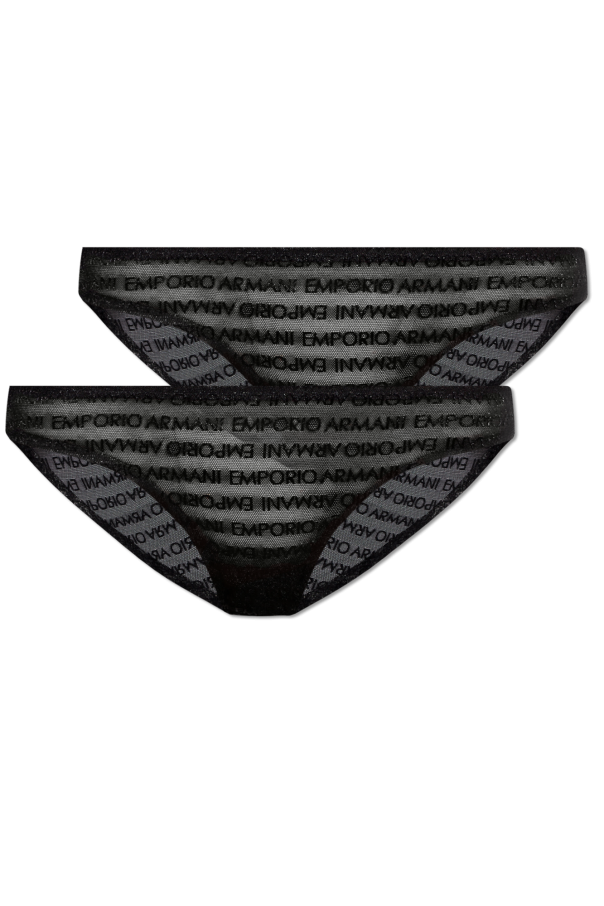 Emporio Armani Dwupak koronkowych fig z logo