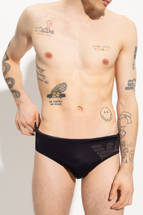 Emporio teddy-print armani Swim shorts