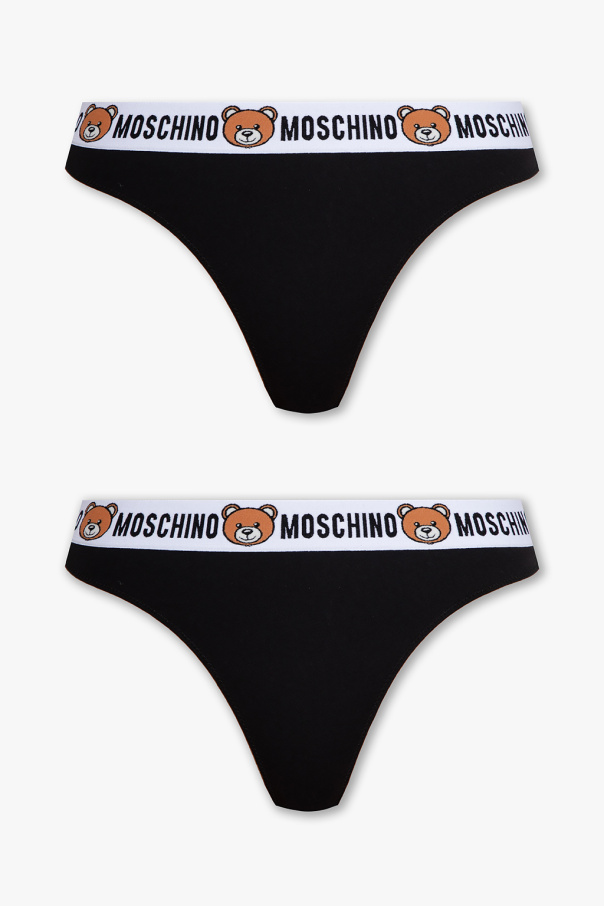 Moschino Dwupak stringów z logo